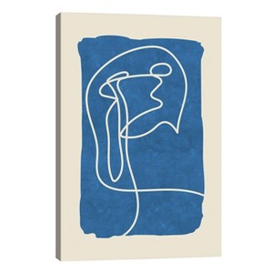 Sophisticated Lines on Blue IV by Maximiliano Casal Unframed Wall Canvas - iCanvas - 1 of 3