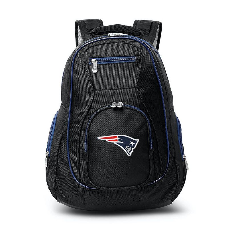 NFL New England Patriots Colored Trim 19&#34; Laptop Backpack, 1 of 2