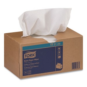 Tork Basic Paper Wiper, 1-Ply, 9 x 10.5, White, 250/Box, 24 Boxes/Carton - 1 of 4