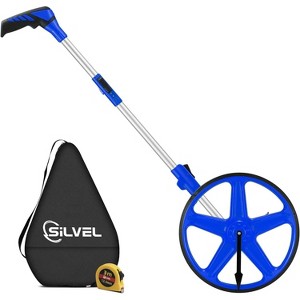 SILVEL 12 Inch Measuring Wheel, MAX9999FT Measuring Wheel in Feet and Inches, One key to Zero Rolling Tape Measuring Wheels, Blue - 1 of 4