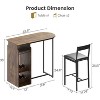 Jojoka Bar Table and Chairs Set for 2 - 2 of 4