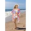HAPPY BAY Women's Summer Tropical Beach Loose Casual Vacation Tops Beachwear Duster Cardigan Cover Up for Women L-XL Multi, Stripes - 4 of 4