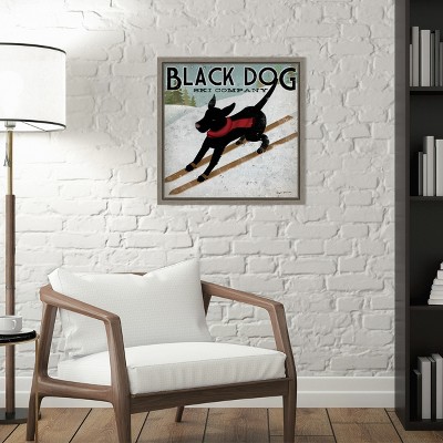 Black Dog Ski Company Vintage Canvas Wall Art, 16x16