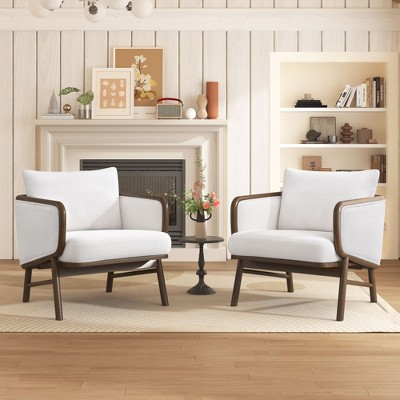 Sapphtopaz Modern Accent Chair with Upholstered Reading Lounge Chair, Armchair Comfy Chair for Living Room