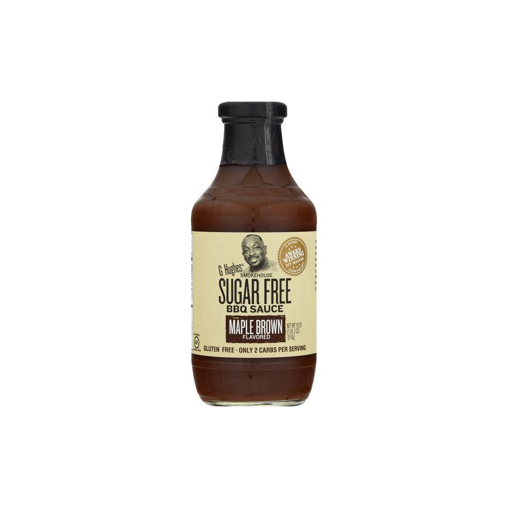 UPC 026825000100 product image for G Hughes Smokehouse Sugar Free BBQ Sauce Maple Brown Flavored - 18oz | upcitemdb.com