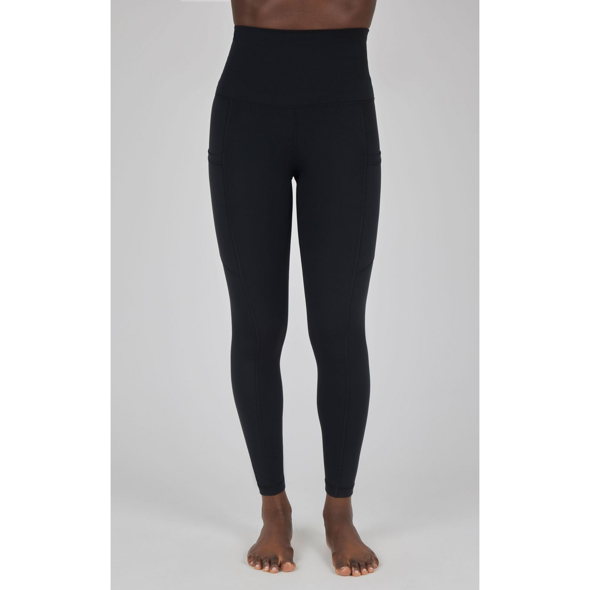 Yogalicious Womens Lux Lenox Elastic Free Super High Waist Side Pocket Ankle Legging