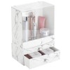 mDesign Decorative Bathroom Vanity Makeup Storage Organizers, Set of 2 - Marble - image 2 of 4