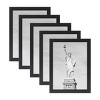 Hansilk 4x6 Picture Frame, Display Pictures 3.5x5 with Mat or 4 x 6 Without, Wall Hanging Photo Frames, Black, 1 Pack - 2 of 4