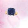 Ross-Simons 7.10 Carat Sapphire and .16 ct. t.w. Diamond Ring in 14kt Yellow Gold - 4 of 4