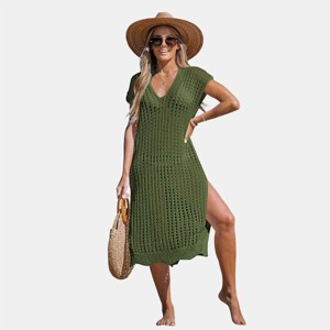 Women's Short Sleeve Cut-Out Cover-Up Dress - Cupshe - 1 of 4