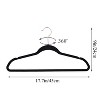 VECELO 30/50/60/100 pk Velvet Clothes Hangers Non Slip & Space-Saving Clothes Hangers with Finger Clips & Tie Rack 9 Color - 3 of 4