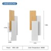 POWLIG Modern White Brown Wall Sconce - 5.7 Inch Dimmable LED Wall Light - 4 of 4