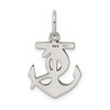 Black Bow Jewelry Sterling Silver Antiqued Anchor with Rope Pendant - 3 of 4