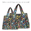 Wrapables Large & Small Foldable Nylon Reusable Shopping Grocery Bags (Set of 2), Starburst - 3 of 4