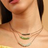 SOHI Women's Kelly Green The Riviera Multi-Layer Necklace - 4 of 4