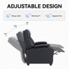 Syemin Accent Chairs, Classic and Traditional Manual Recliner Chair with Comfortable Arms and Back Single Sofa for Living Room, Black, 28"*34"*38" - 2 of 4