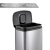 50L/13Gal Heavy Duty Hands-Free Stainless Steel Kitchen Trash Can, Commercial Rectangular Kitchen Waste Bin - 3 of 4