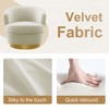 Hyleory Velvet Swivel Barrel Chair(set of 2) - 4 of 4