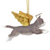 Design Toscano Honor the Feline: Grey Tabby Holiday Cat Angel Ornament - 4 of 4
