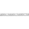 Black Bow Jewelry 5.5mm 14k White Gold Flat Figaro Chain Bracelet - 2 of 4