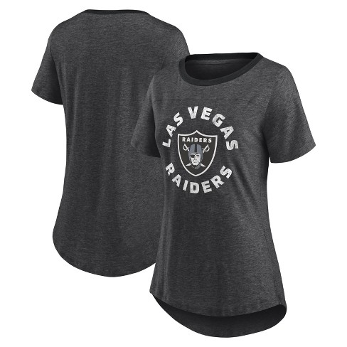Nfl Las Vegas Raiders Women's Roundabout Short Sleeve Fashion T-shirt :  Target