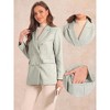 Allegra K Women's Single Button Long Sleeve Lapel Collar Blazer - 2 of 4