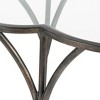 Uttermost Adhira Iron & Tempered Glass Accent Table – Contemporary 24" Tall - 3 of 4