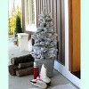 King of Christmas 3ft Pre-Lit Snow Flocked Artificial Christmas Tree, King Flock Tabletop Christmas Tree with Lights - image 2 of 4