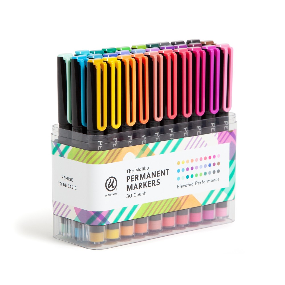 Photos - Accessory U Brands 30pk Permanent Markers Multicolored