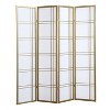 NicBex 4-Panel Room Divider for Home, Divider for Room Separation, Folding Fabric Privacy Screen with Striped Plaid for Office, Gold - 2 of 4