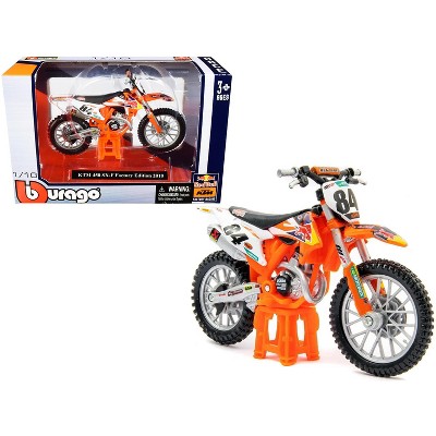 KTM 450 SX-F #84 "Red Bull" Factory Edition 2018 1/18 Diecast Motorcycle Model by Bburago