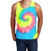 Mafoose Mens Cotton Tank Top Tie-Dye Sleeveless Shirt for Sports, Gym, Fitness Multi Color - 2 of 4