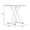 Sevobal Desks X Legs Folding Table Writing Desk with Adjustable Height for Study Office Home Use, White, 30"*19.7"*29" - 4 of 4