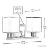 Urban Ambiance Luxury Cosmopolitan Bathroom Vanity Light,  7.375"H x 14.5"W,  Brushed Nickel Finish, UHP2510 - 4 of 4