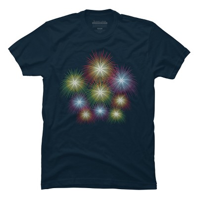 Men's Design By Humans July 4th Fireworks Display By  T-Shirt