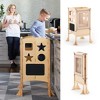 Guidecraft Classic Kitchen Helper Kids' Step Stool: Folding, Adjustable Kids Non-Slip Learning Toddler Tower with Safe Keepers - 3 of 4