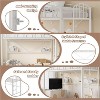 CuisinSmart Twin Size Loft Bed, Heavy Duty Metal Loft Bed Frame with Arched Guardrail and Safety Ladder, Space-Saving, No Box Spring Needed - 4 of 4