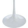 Lippa 20" Marble Side Table White - Modway: Durable Aluminum Pedestal Base, No Assembly Required - 3 of 4