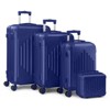 Karl Home 4 Piece Set ABS Trolley Cases Iron Trolley Rod Blue - 2 of 3