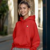 Dalix Heartly Ghost Embroidery Relaxed Hoodie Soft Fleece Sweatshirt Drawcord Fit Lounge Womens - 3 of 4