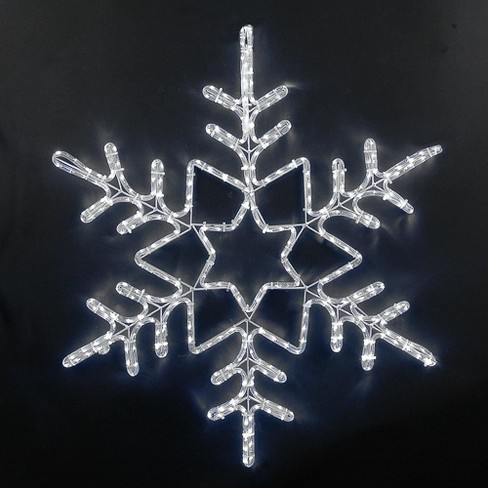 Christmas White Snowflakes Set of 6 6.5