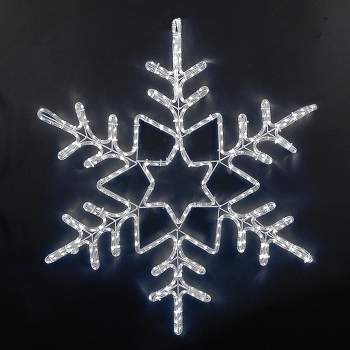 Novelty Lights Christmas LED Snowflake Sculpture, Made With LED Rope Light