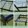 Whizmax 6ft x 8ft Wall Mounted Gazebo, All-Season Aluminum Patio Gazebo with Side Door, Outdoor Permanent Sunroom - 4 of 4