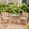 ARTPLAN Seat/Back Outdoor Chair Cushion,Set of 4 Patio Chair Cushion with Tie,Tufted Replacement for Patio Furniture,40x20x4 Inches,4 Count - 2 of 4