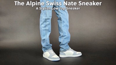 Alpine Swiss Nate Mens Fashion Sneakers Athletic Low Top Comfortable Tennis Shoes