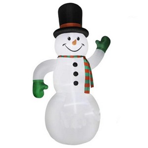 20FT Gemmy Airblown Inflatable Giant Snowman with Top Hat and Scarf - 1 of 1