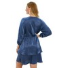I AM A FASHION JUNKY Plus Size Solid V Neck Ruffled Hem Dress - 3 of 4