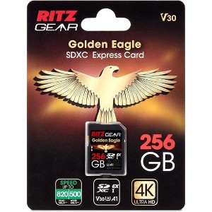 Ritz Gear SDExpress Golden Eagle SDXC SD Card, Express SD Card 256GB with SDExpress-Reader Included - 1 of 4