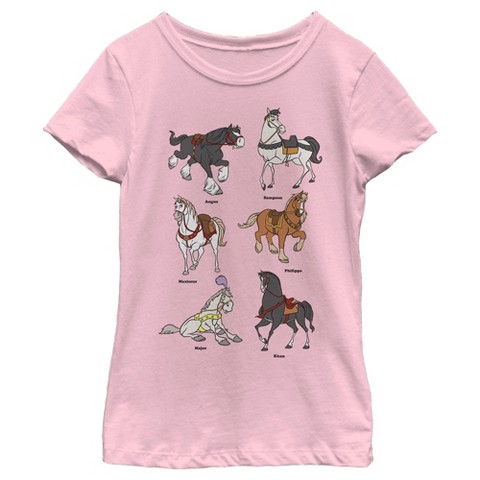 Disney Girl's Disney Favorite Horse Characters T-Shirt - Light Pink - X Small