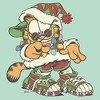 Girls Garfield Christmas Funky Santa T Shirt - 2 of 4